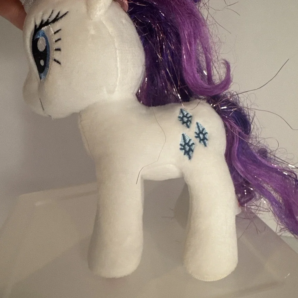 RARITY My Little Pony TY Beanie Baby Sparkle Hair Strands 7 inch NEW with Tag - Picture 7 of 13